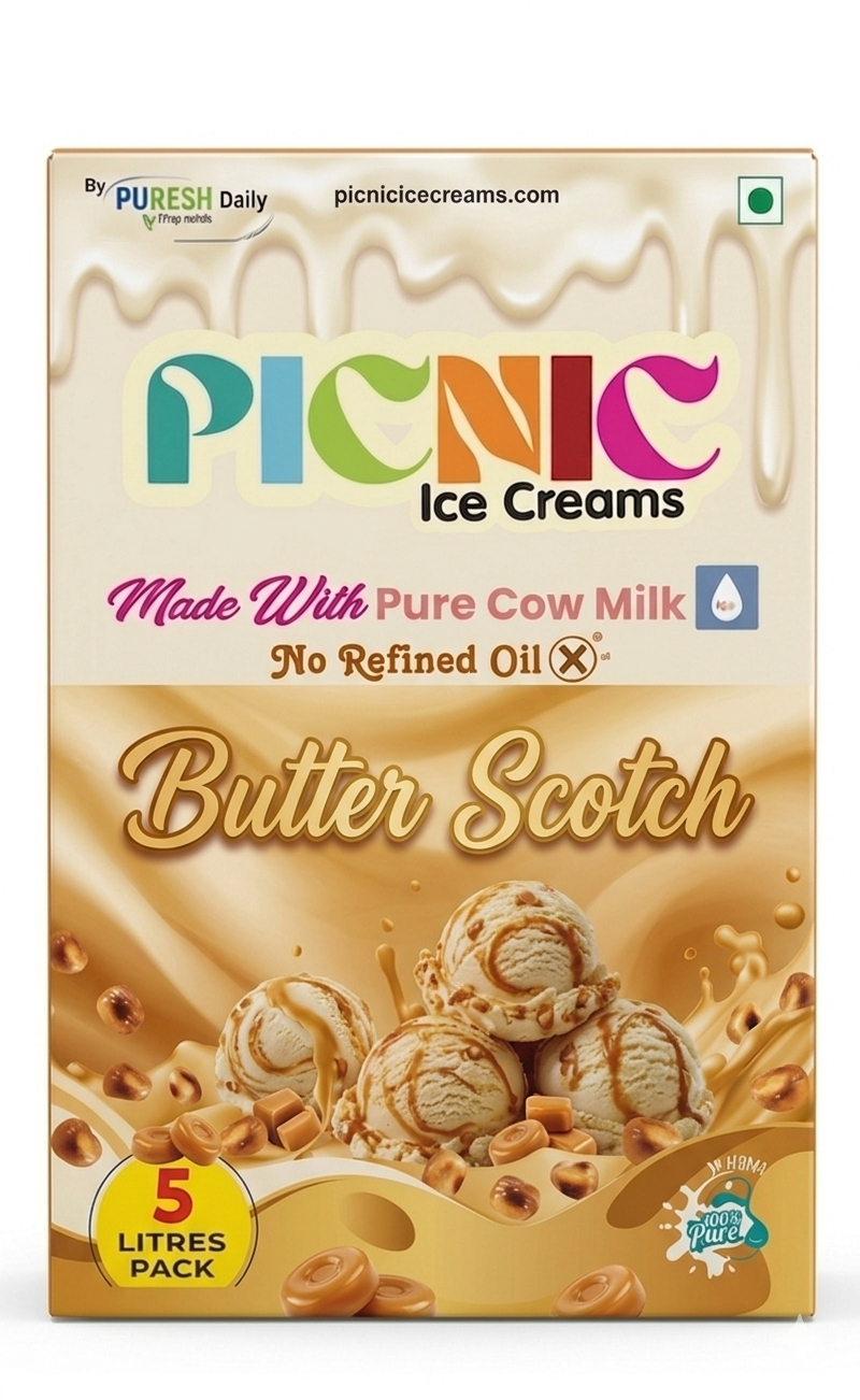 Classic Butterscotch Ice cream - 5L Pack